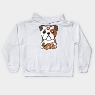 Sushi Chef English Bulldog Kids Hoodie